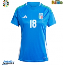 Italia Nicolo Barella #18 Hjemmedrakt Dame EM 2024 Kortermet